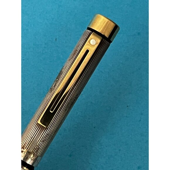 SHEAFFER Pen Set Ball and Fountain Pen Targa STERLING SILVER .925 14k nib dot - Picture 10 of 14